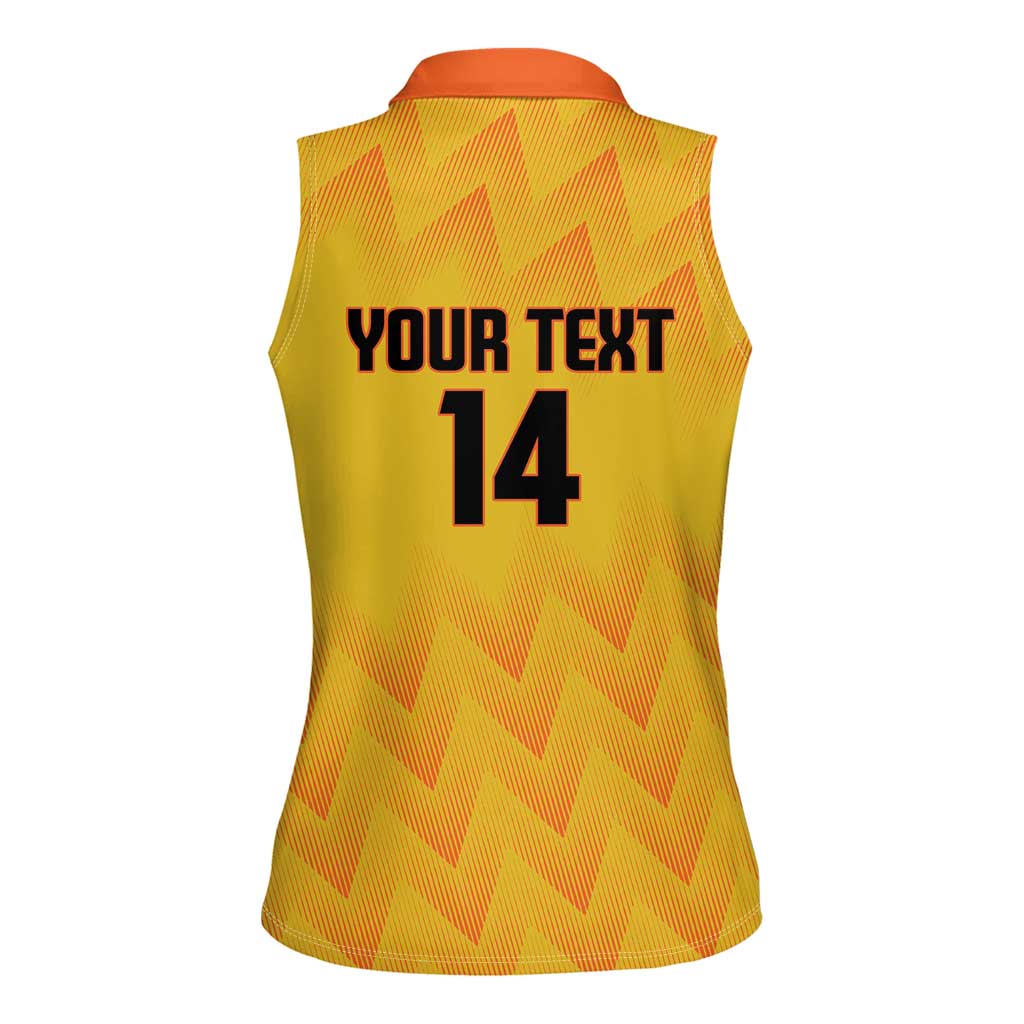 Custom Colombia Football Women Sleeveless Polo Shirt 2025 Las Chicas Superpoderosas - Yellow Version - Wonder Print Shop