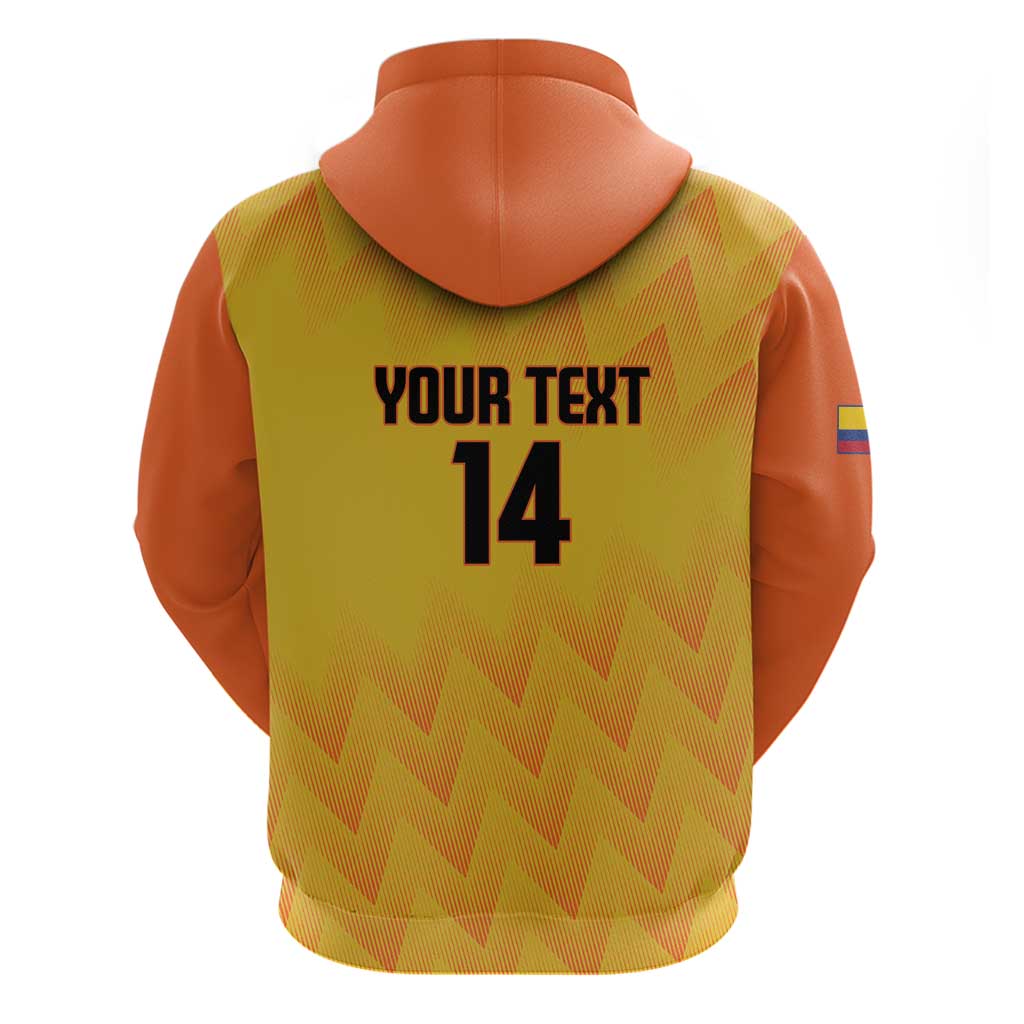 Custom Colombia Football Zip Hoodie 2025 Las Chicas Superpoderosas - Yellow Version - Wonder Print Shop