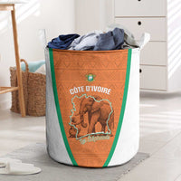 Ivory Coast Football Laundry Basket 2026 Cote d'Ivoire Les Elephants Orange Version - Wonder Print Shop
