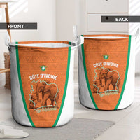 Ivory Coast Football Laundry Basket 2026 Cote d'Ivoire Les Elephants Orange Version - Wonder Print Shop