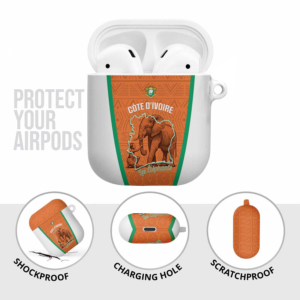 Ivory Coast Football AirPods Case 2026 Cote d'Ivoire Les Elephants Orange Version - Wonder Print Shop