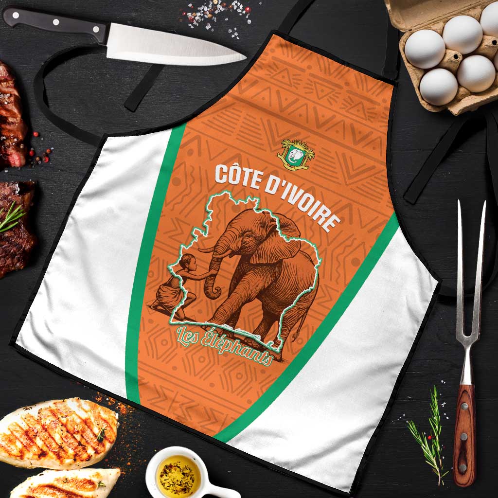 Ivory Coast Football Apron 2026 Cote d'Ivoire Les Elephants Orange Version - Wonder Print Shop