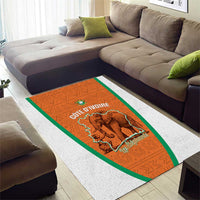 Ivory Coast Football Area Rug 2026 Cote d'Ivoire Les Elephants Orange Version - Wonder Print Shop