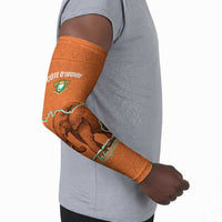 Custom Ivory Coast Football Arm Sleeves 2026 Cote d'Ivoire Les Elephants Orange Version - Wonder Print Shop