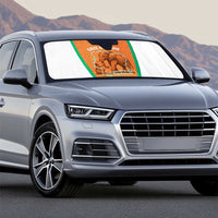 Ivory Coast Football Auto Sun Shade 2026 Cote d'Ivoire Les Elephants Orange Version - Wonder Print Shop