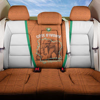 Ivory Coast Football Back Car Seat Cover 2026 Cote d'Ivoire Les Elephants Orange Version - Wonder Print Shop