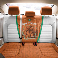 Ivory Coast Football Back Car Seat Cover 2026 Cote d'Ivoire Les Elephants Orange Version - Wonder Print Shop