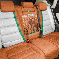 Ivory Coast Football Back Car Seat Cover 2026 Cote d'Ivoire Les Elephants Orange Version - Wonder Print Shop