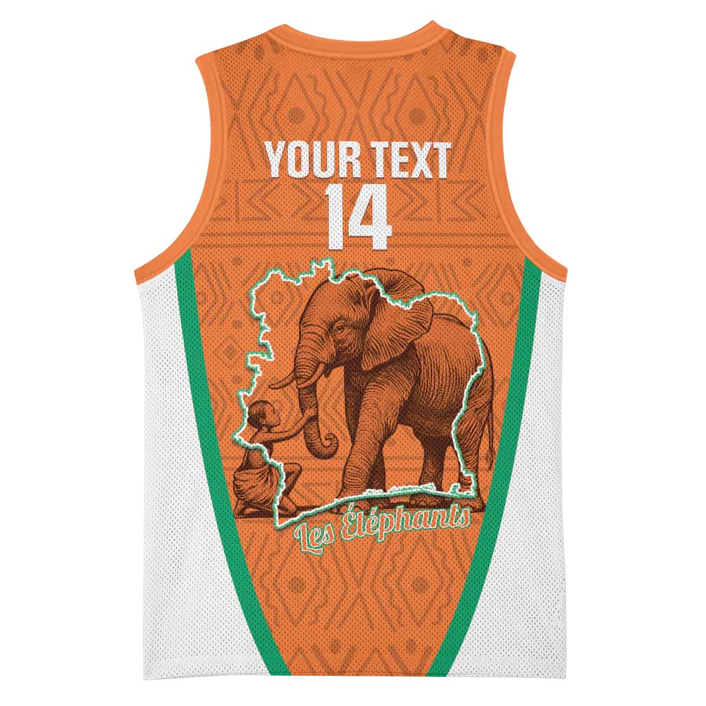 Custom Ivory Coast Football Basketball Jersey 2026 Cote d'Ivoire Les Elephants Orange Version - Wonder Print Shop