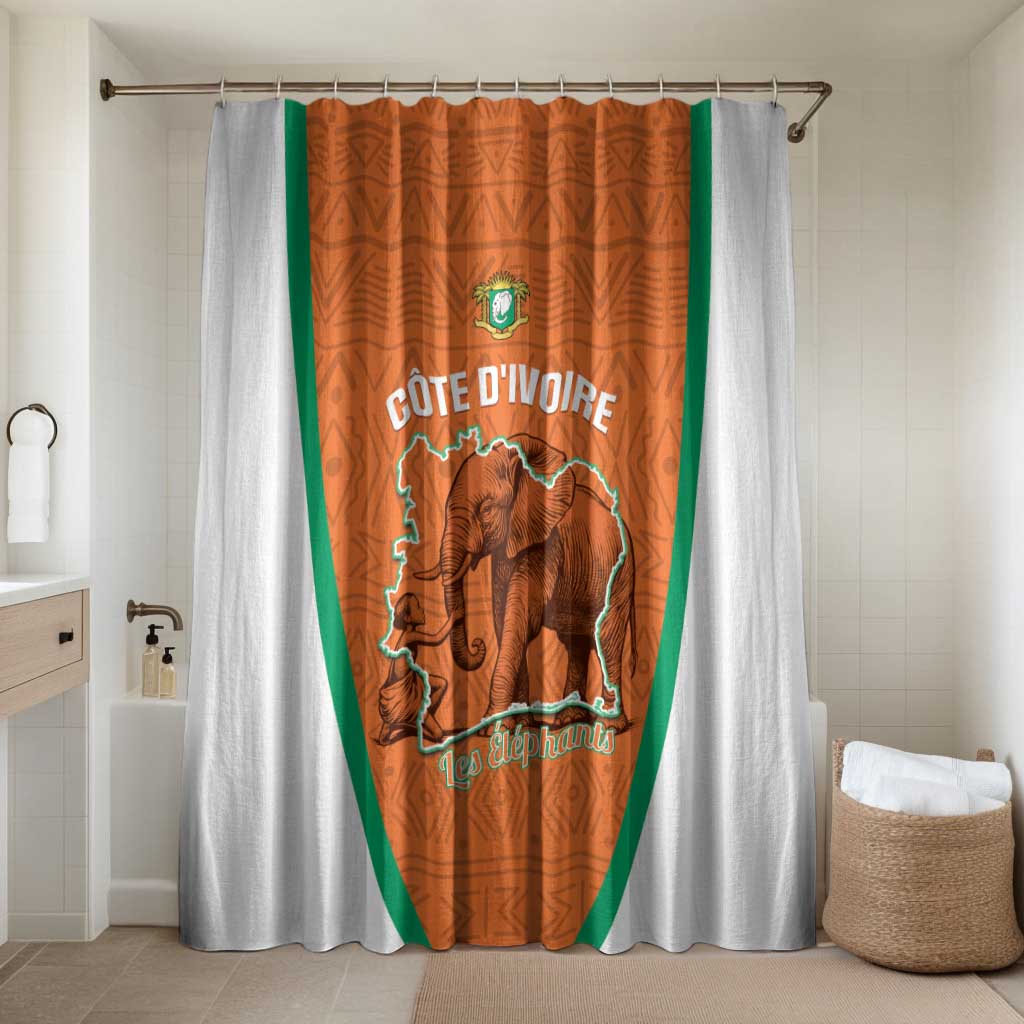 Ivory Coast Football Bathroom Set 2026 Cote d'Ivoire Les Elephants Orange Version - Wonder Print Shop