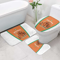 Ivory Coast Football Bathroom Set 2026 Cote d'Ivoire Les Elephants Orange Version - Wonder Print Shop