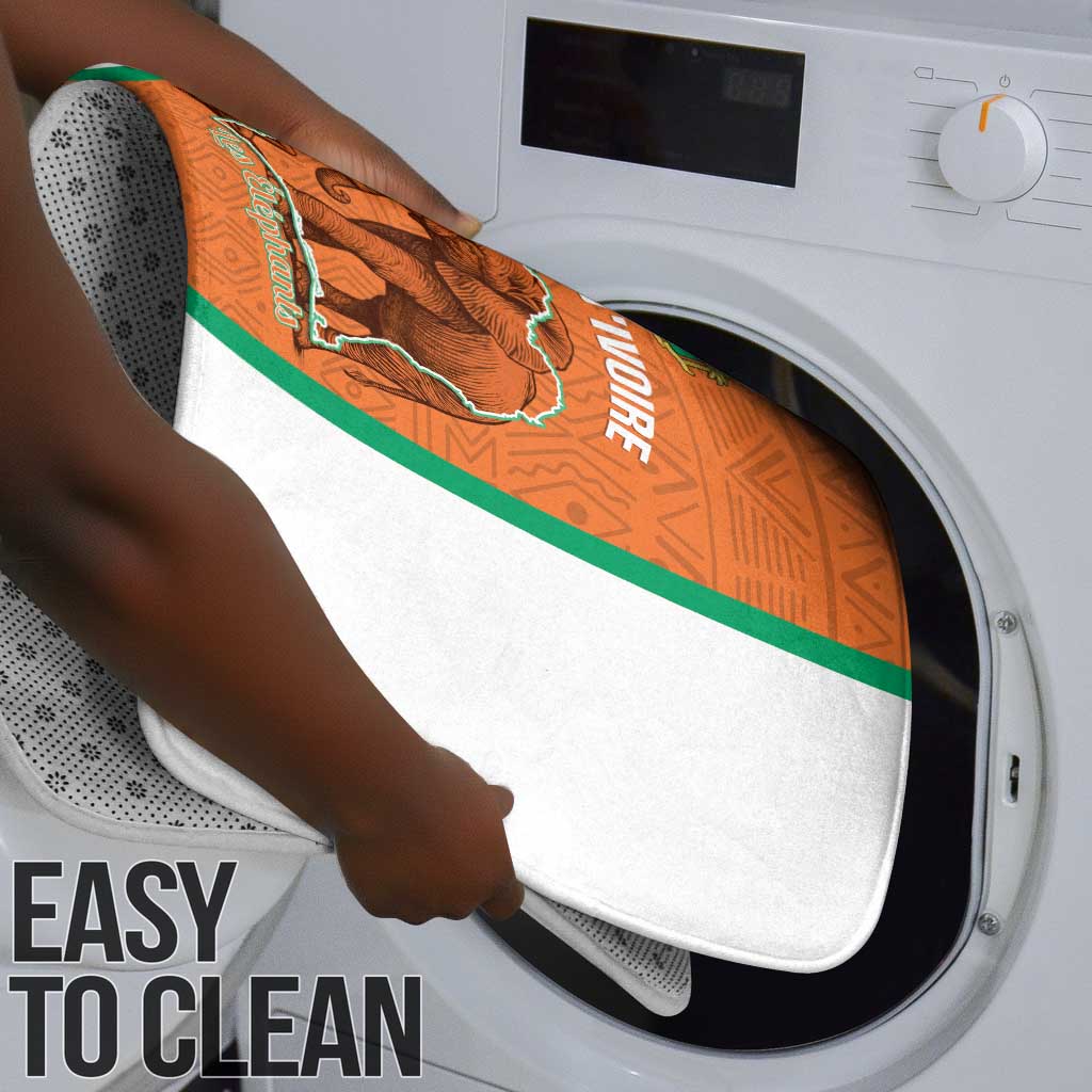 Ivory Coast Football Bathroom Set 2026 Cote d'Ivoire Les Elephants Orange Version - Wonder Print Shop