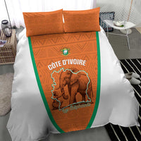Ivory Coast Football Bedding Set 2026 Cote d'Ivoire Les Elephants Orange Version - Wonder Print Shop