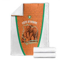 Ivory Coast Football Blanket 2026 Cote d'Ivoire Les Elephants Orange Version - Wonder Print Shop