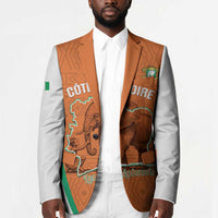 Custom Ivory Coast Football Blazer 2026 Cote d'Ivoire Les Elephants Orange Version - Wonder Print Shop