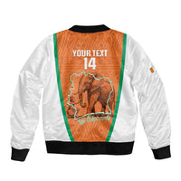 Custom Ivory Coast Football Bomber Jacket 2026 Cote d'Ivoire Les Elephants Orange Version - Wonder Print Shop