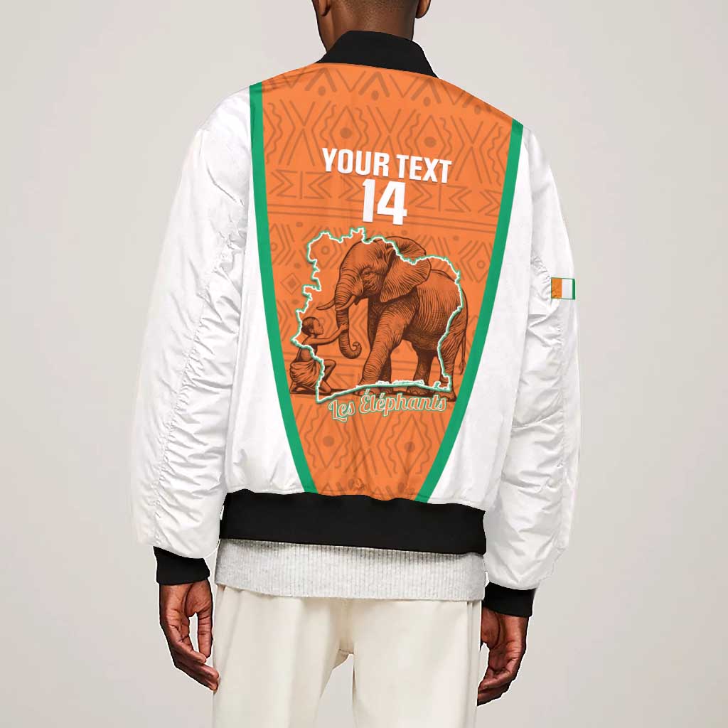 Custom Ivory Coast Football Bomber Jacket 2026 Cote d'Ivoire Les Elephants Orange Version - Wonder Print Shop