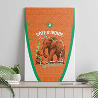 Ivory Coast Football Canvas Wall Art 2026 Cote d'Ivoire Les Elephants Orange Version - Wonder Print Shop