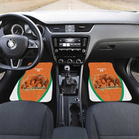 Custom Ivory Coast Football Car Mats 2026 Cote d'Ivoire Les Elephants Orange Version - Wonder Print Shop