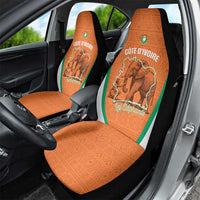 Ivory Coast Football Car Seat Cover 2026 Cote d'Ivoire Les Elephants Orange Version - Wonder Print Shop