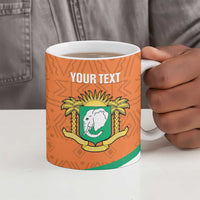 Custom Ivory Coast Football Ceramic Mug 2026 Cote d'Ivoire Les Elephants Orange Version - Wonder Print Shop