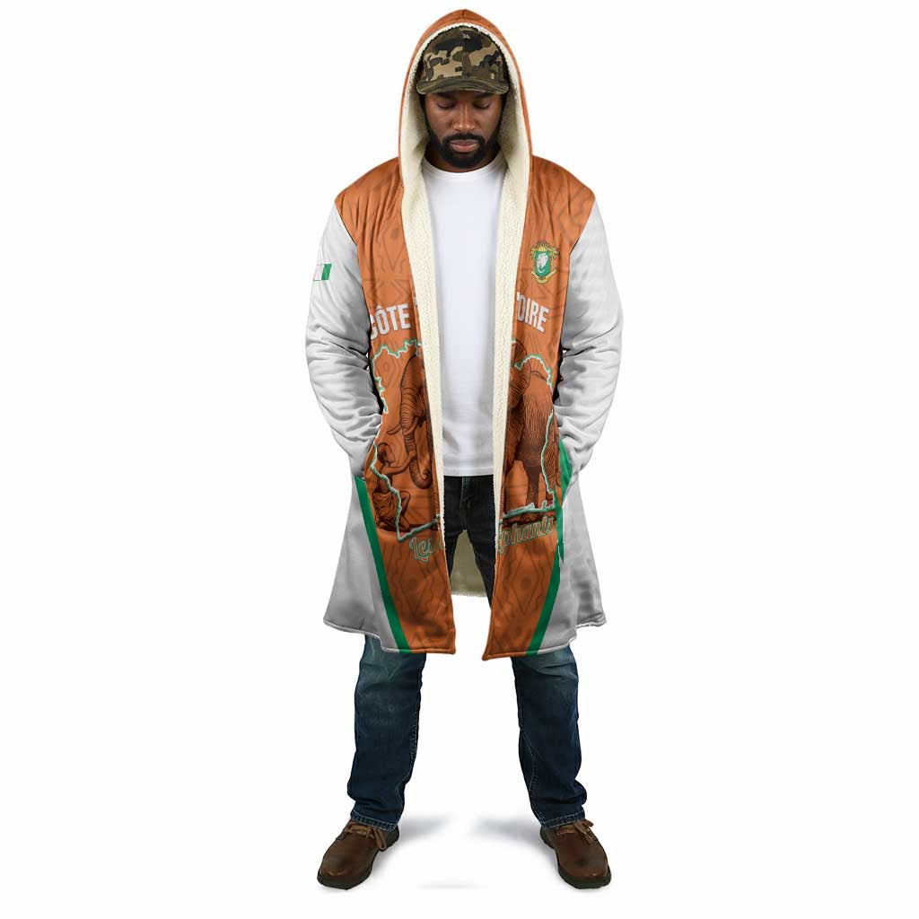 Custom Ivory Coast Football Cloak 2026 Cote d'Ivoire Les Elephants Orange Version - Wonder Print Shop