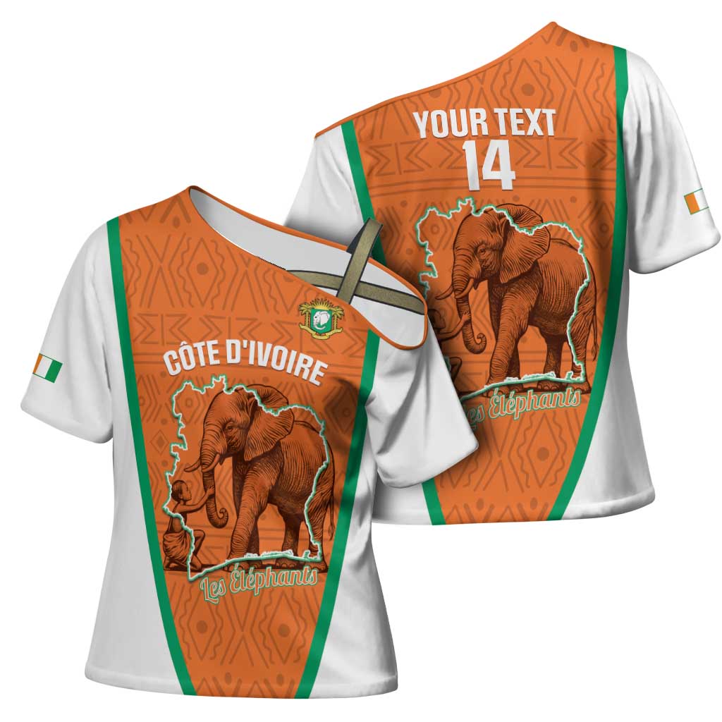 Custom Ivory Coast Football Cross Shoulder Shirt 2026 Cote d'Ivoire Les Elephants Orange Version - Wonder Print Shop