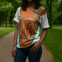 Custom Ivory Coast Football Cross Shoulder Shirt 2026 Cote d'Ivoire Les Elephants Orange Version - Wonder Print Shop