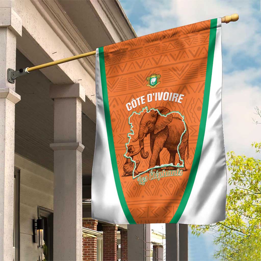 Ivory Coast Football Garden Flag 2026 Cote d'Ivoire Les Elephants Orange Version - Wonder Print Shop