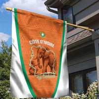 Ivory Coast Football Garden Flag 2026 Cote d'Ivoire Les Elephants Orange Version - Wonder Print Shop