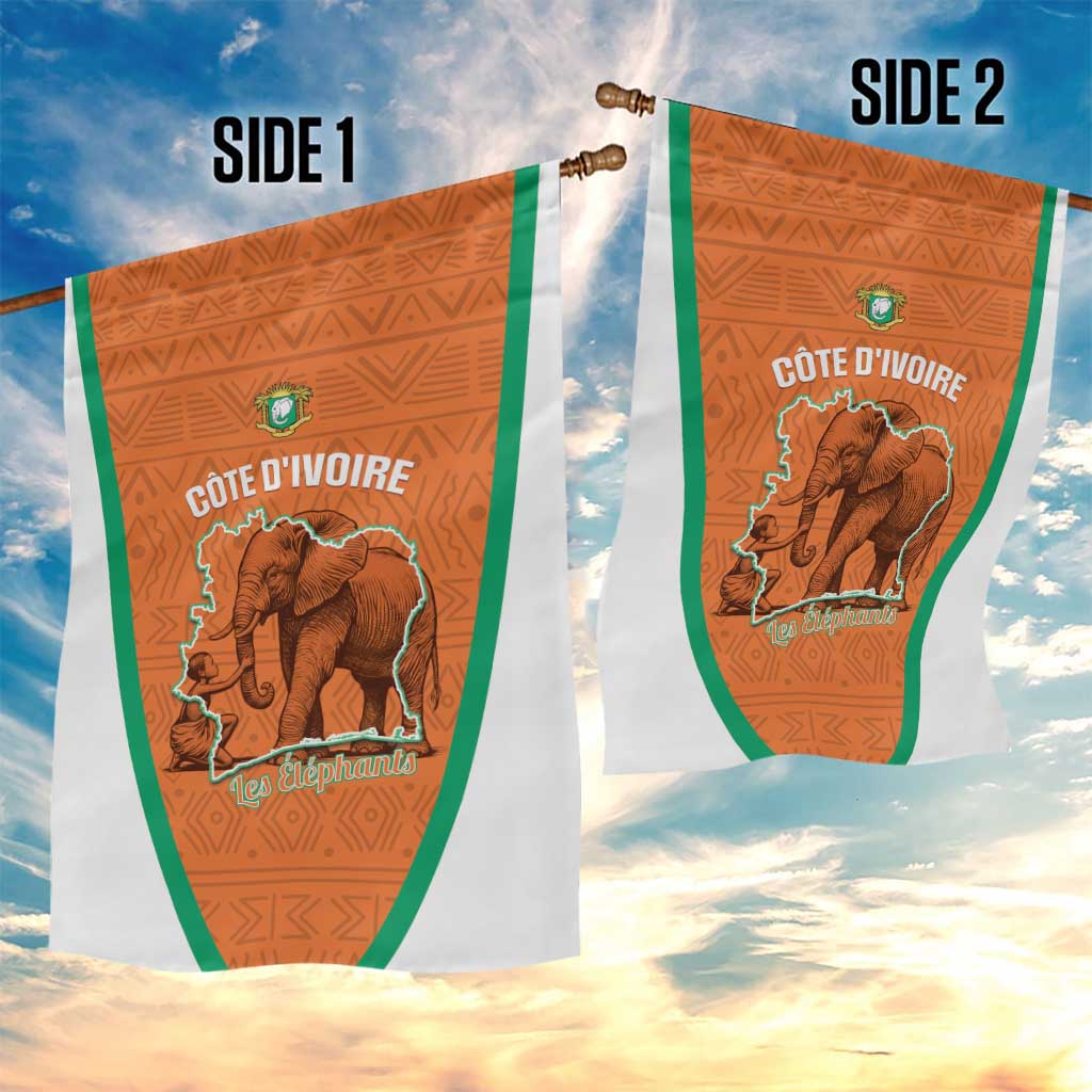 Ivory Coast Football Garden Flag 2026 Cote d'Ivoire Les Elephants Orange Version - Wonder Print Shop