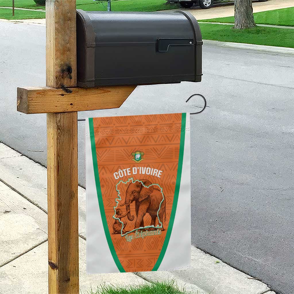 Ivory Coast Football Garden Flag 2026 Cote d'Ivoire Les Elephants Orange Version - Wonder Print Shop