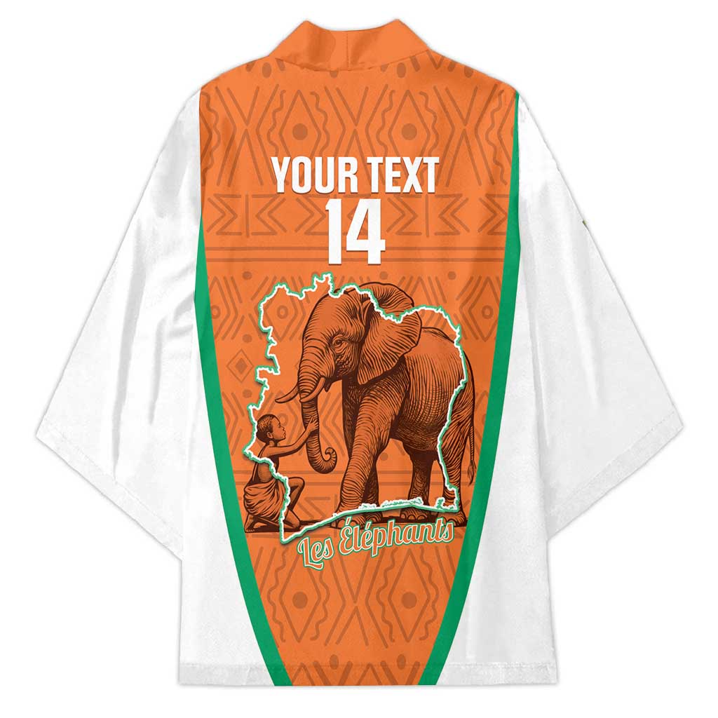Custom Ivory Coast Football Kimono 2026 Cote d'Ivoire Les Elephants Orange Version - Wonder Print Shop