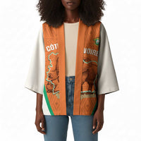 Custom Ivory Coast Football Kimono 2026 Cote d'Ivoire Les Elephants Orange Version - Wonder Print Shop