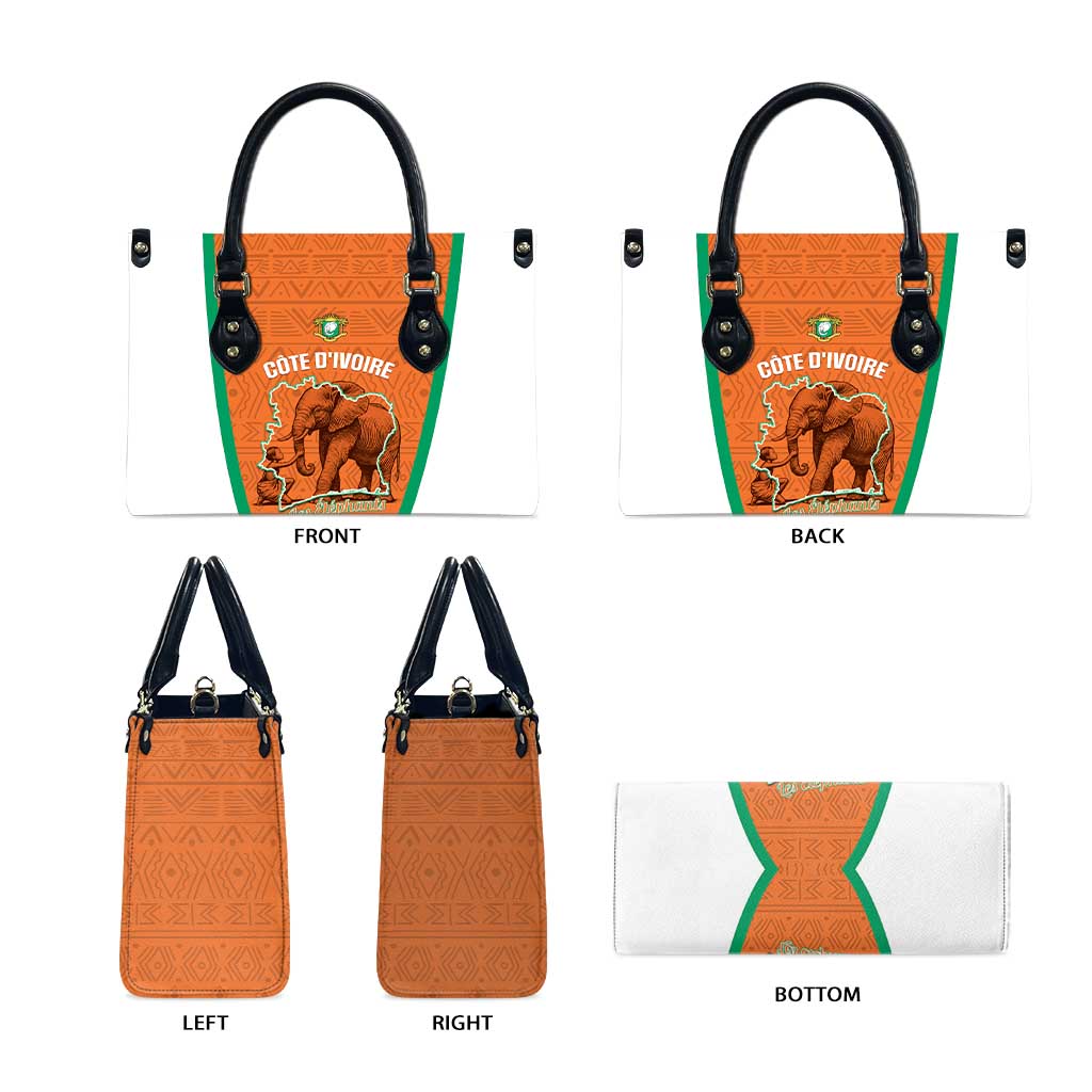 Ivory Coast Football Leather Bag 2026 Cote d'Ivoire Les Elephants Orange Version - Wonder Print Shop