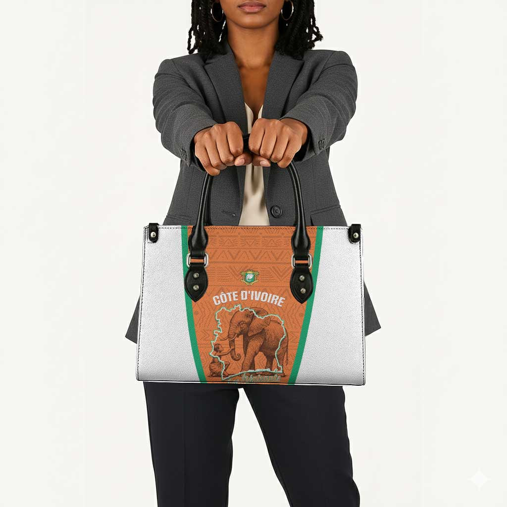 Ivory Coast Football Leather Bag 2026 Cote d'Ivoire Les Elephants Orange Version - Wonder Print Shop