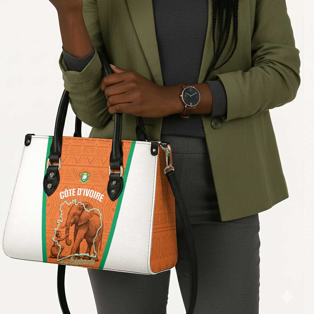 Ivory Coast Football Leather Bag 2026 Cote d'Ivoire Les Elephants Orange Version - Wonder Print Shop