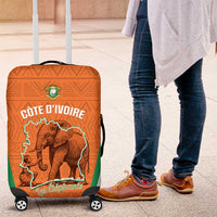 Ivory Coast Football Luggage Cover 2026 Cote d'Ivoire Les Elephants Orange Version - Wonder Print Shop