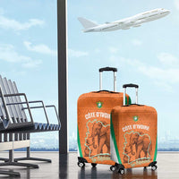 Ivory Coast Football Luggage Cover 2026 Cote d'Ivoire Les Elephants Orange Version - Wonder Print Shop