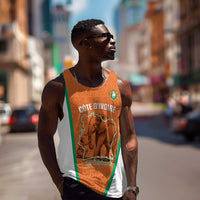 Custom Ivory Coast Football Men Tank Top 2026 Cote d'Ivoire Les Elephants Orange Version - Wonder Print Shop