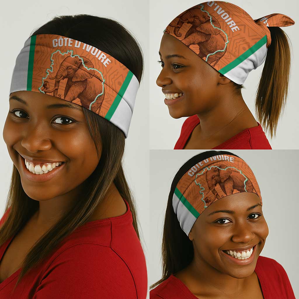 Ivory Coast Football Neck Gaiter 2026 Cote d'Ivoire Les Elephants Orange Version - Wonder Print Shop