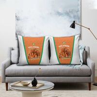 Ivory Coast Football Pillow Cover 2026 Cote d'Ivoire Les Elephants Orange Version - Wonder Print Shop
