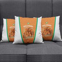 Ivory Coast Football Pillow Cover 2026 Cote d'Ivoire Les Elephants Orange Version - Wonder Print Shop