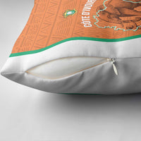Ivory Coast Football Pillow Cover 2026 Cote d'Ivoire Les Elephants Orange Version - Wonder Print Shop
