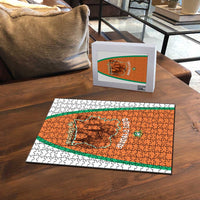 Ivory Coast Football Puzzle 2026 Cote d'Ivoire Les Elephants Orange Version - Wonder Print Shop
