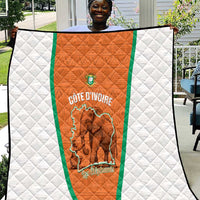 Ivory Coast Football Quilt 2026 Cote d'Ivoire Les Elephants Orange Version - Wonder Print Shop