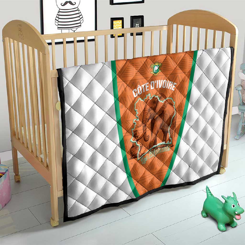 Ivory Coast Football Quilt 2026 Cote d'Ivoire Les Elephants Orange Version - Wonder Print Shop