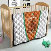 Ivory Coast Football Quilt 2026 Cote d'Ivoire Les Elephants Orange Version - Wonder Print Shop