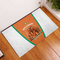 Ivory Coast Football Rubber Doormat 2026 Cote d'Ivoire Les Elephants Orange Version - Wonder Print Shop