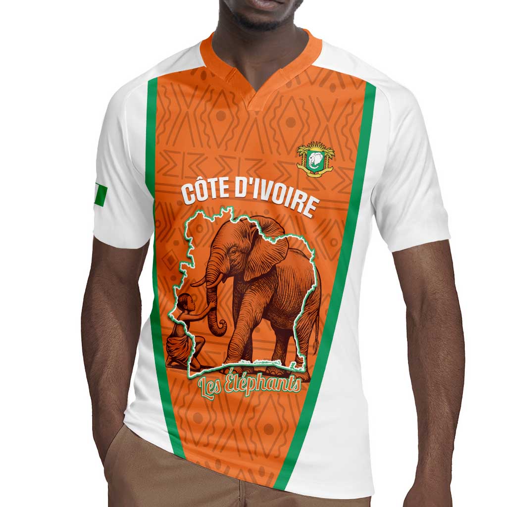 Custom Ivory Coast Football Rugby Jersey 2026 Cote d'Ivoire Les Elephants Orange Version LT14